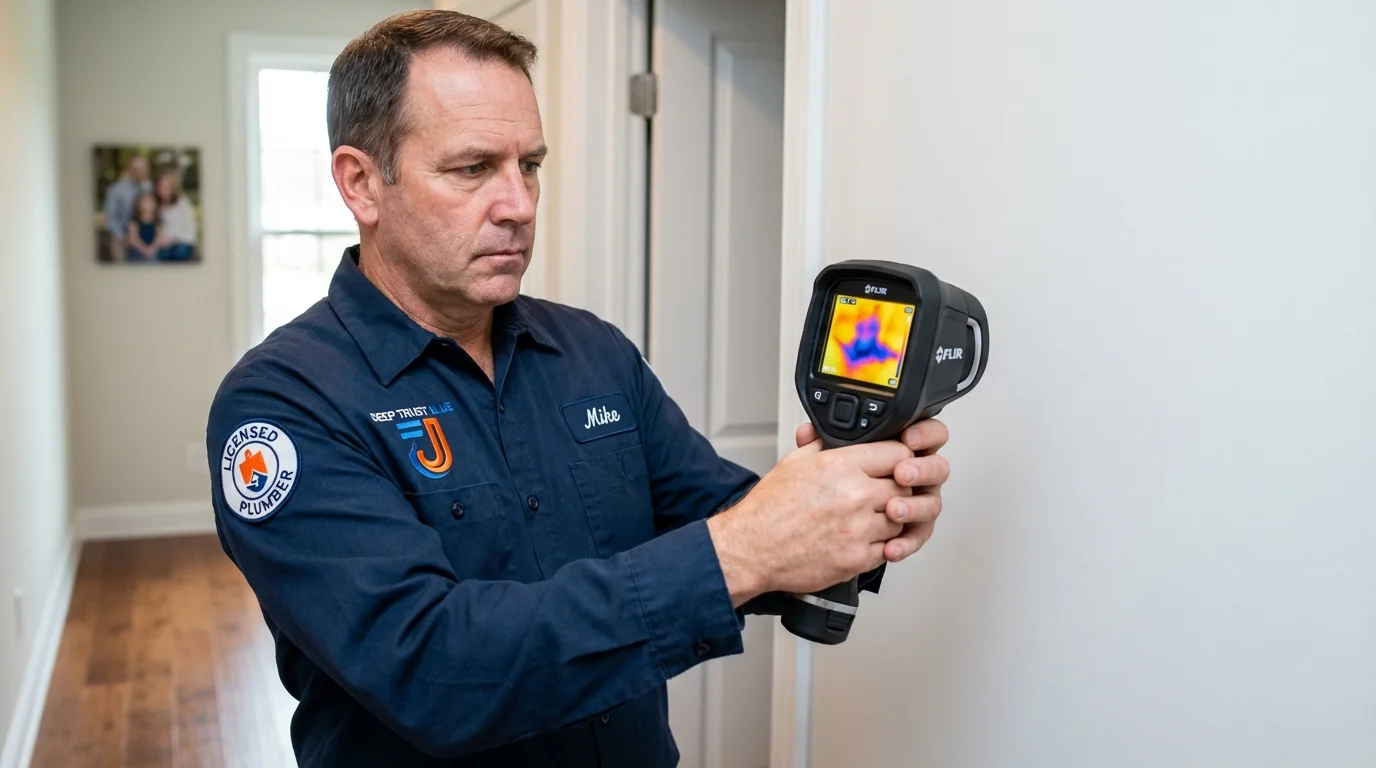 Thermal imaging leak detection by Johns Plumbing LLC in Hampstead